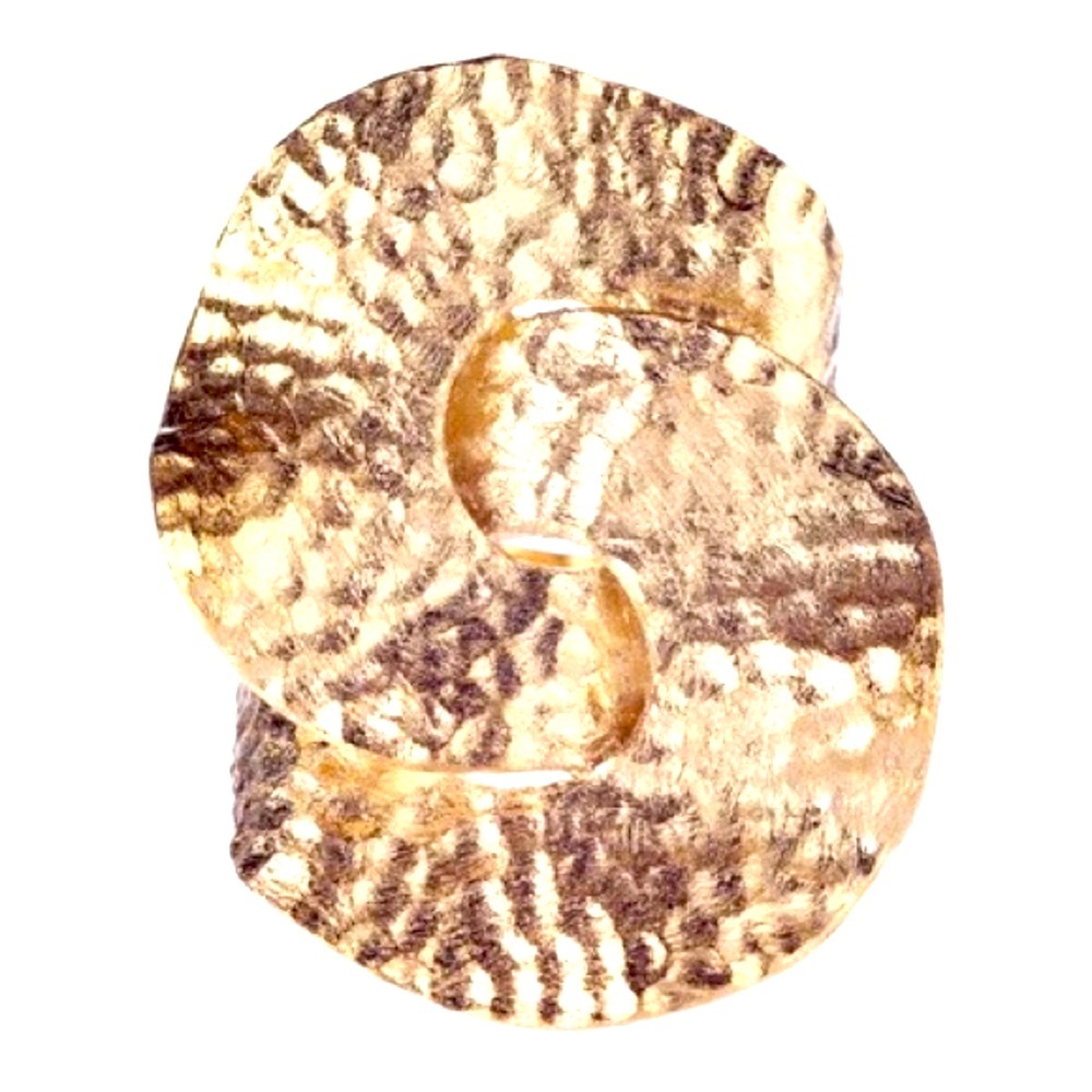 Rivka Friedman Satin Interlocking Gold Clad Ring NWOTS